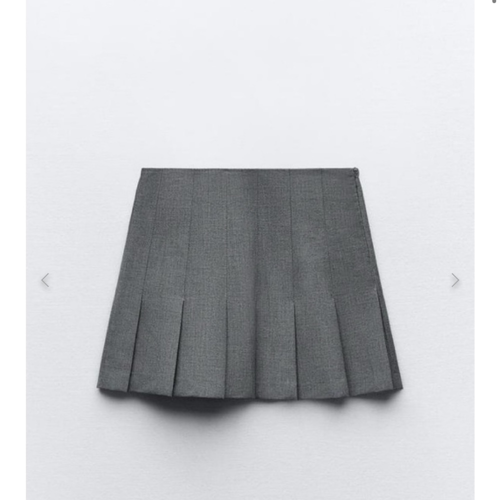 Zara Gray grey pleated skirt small